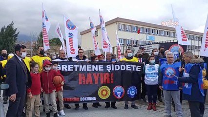 Okuldaki taciz ve darp olayı iddiasına sendikalardan protesto