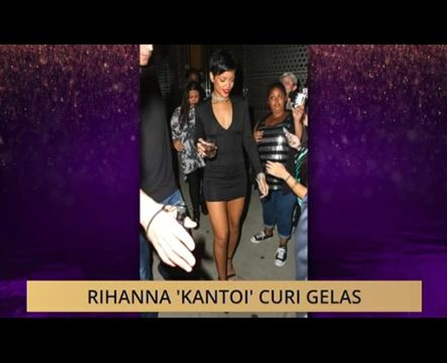 Rihanna 'kantoi' curi gelas