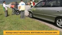 Remaja maut motosikal bertembung dengan MPV