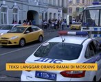 Teksi langgar orang ramai di Moscow