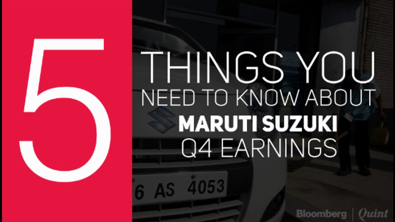 Maruti Suzuki Earnings In Less Than A Minute