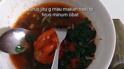 Jurus jitu ga mau makan nasi tp harus minum obat