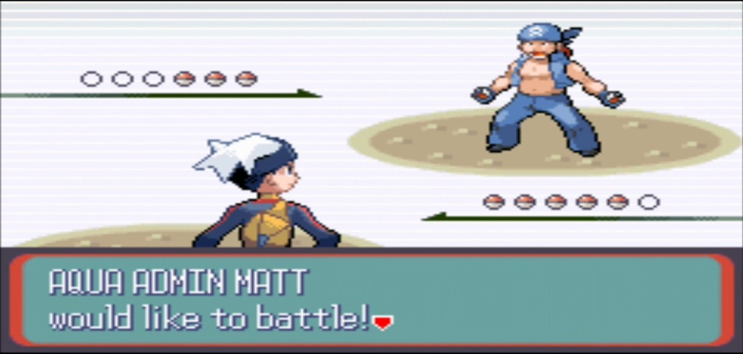 Pokemon Sapphire - Team Aqua Amdin 1st Battle: Matt
