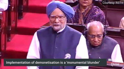 Manmohan Singh Critiques The Government’s Demonetisation Drive