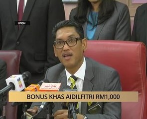 AWANI State [Perak]: Bonus khas Aidilfitri RM1,000
