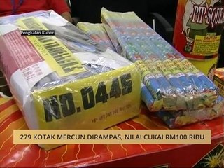279 kotak mercun dirampas, nilai cukai RM100 ribu