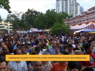 Kebebasan agama tetap dipelihara sepertimana dalam perlembagaan