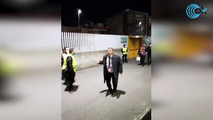 La desatada celebración de Laporta tras la victoria ante el Nápoles