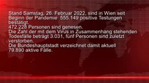 Corona News Wien Stand 26.02.2022