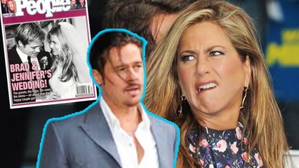 Aniston doesn't care marriage secrets are revealed, because Brad Pitt is the one who's embarrassed