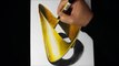 Gold Strip- 3D Optical Illusion Drawing by Vamos