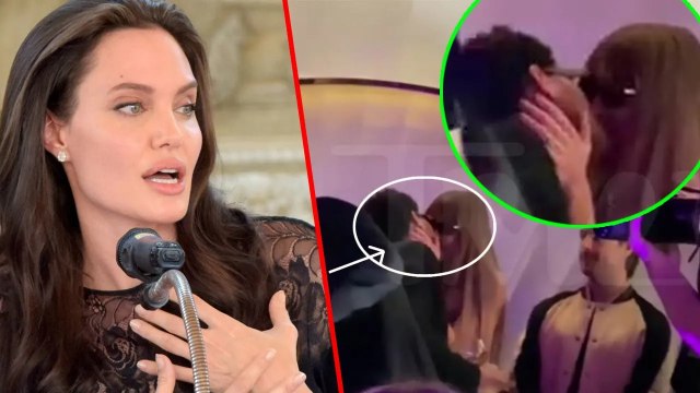The Weeknd shuts down rumors of dating Angelina Jolie with a hot kiss with Simi Khadra