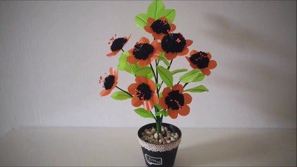 How to make flower from plastic bag #1