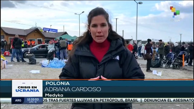 Miles de refugiados del conflicto en Ucrania llegan a frontera con Polonia