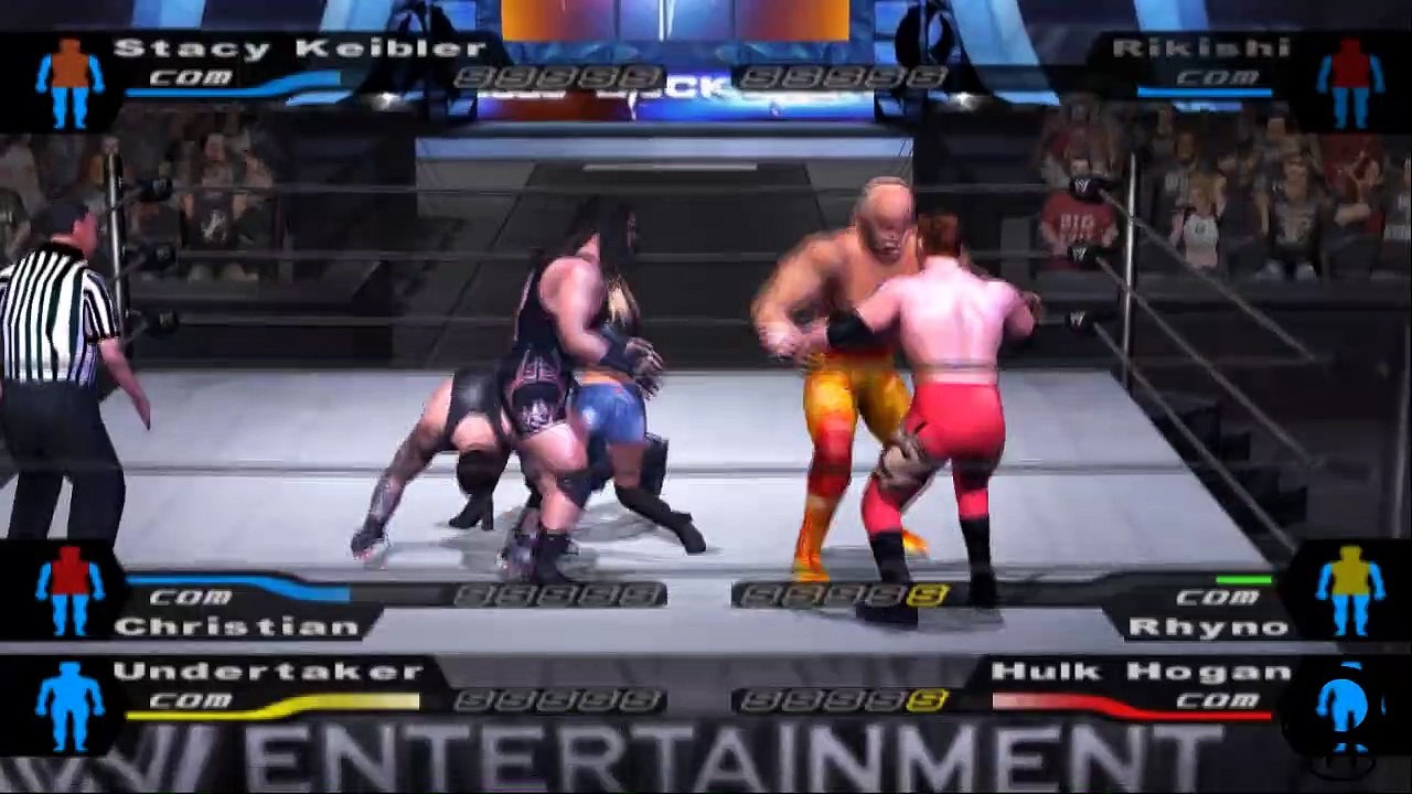 Here Comes the Pain Stacy Keibler 100 vs Rikishi vs Christian vs Rhyno vs Undertaker vs Hulk Hogan