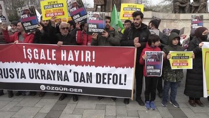 Rusya'nın Ukrayna'ya saldırısı protesto edildi