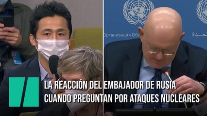 La reacción del embajador de Rusia en la ONU cuando le preguntan por un posible ataque nuclear