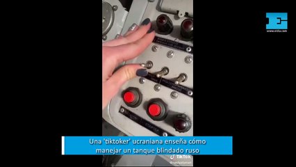 Una 'tiktoker' ucraniana enseña cómo manejar un tanque blindado ruso