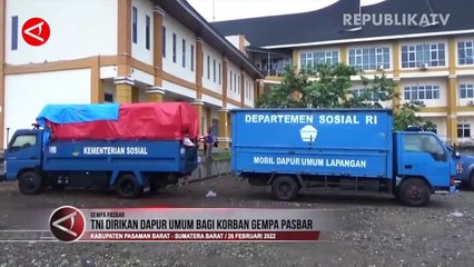 TNI Dirikan Dapur Umum Untuk Korban Gempa Pasaman Barat