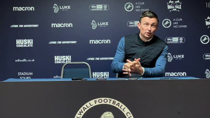 Paul Heckingbottom's reaction to defeat at Millwall