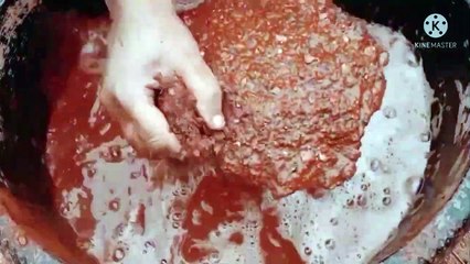 Messy gritty red dirt chunks crumble in water asmr earthy satisfying Cr: super unique asmr yt