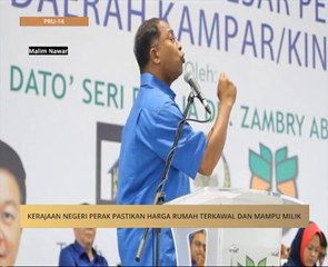 Kerajaan negeri Perak pastikan harga rumah terkawal dan mampu milik