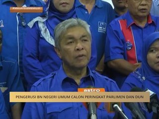 Pengerusi BN negeri umum calon peringkat Parlimen dan DUN