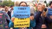 Hundreds gather outside Russian embassy to protest against Putin's invasion of Ukraine