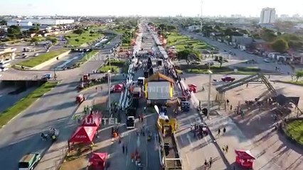 Así luce el Cambódromo a poco de iniciarse el Corso cruceño