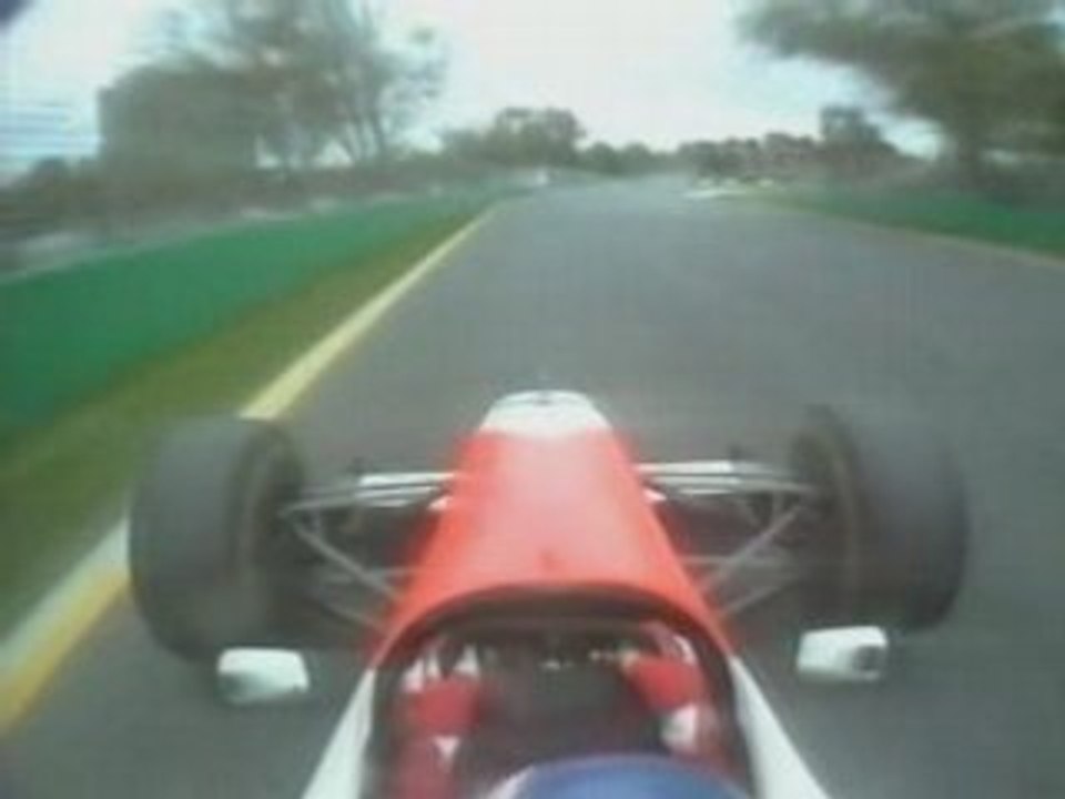 Hakkinen onboard  at Melbourne  in 1996.