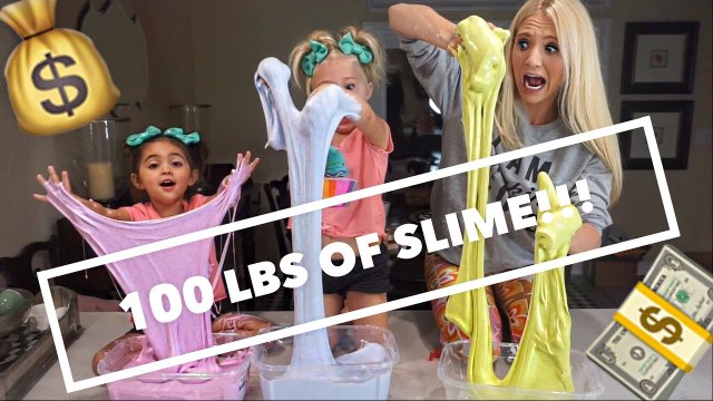 MAKING $200 WORTH OF FLUFFY SLIME WITH 4 YEAR OLDS!! STRETCHIEST SLIME EVER!!