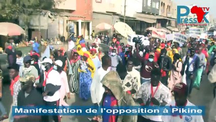 Manifestion de l'opposition à Pikine pour exiger le respect du suffrage universel des pikinois clairement exprimé au scrutin pour les  elections locales de 2022