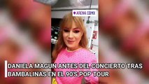 DANIELA MAGUN ANTES DEL CONCIERTO TRAS  BAMBALINAS EN EL 90'S POP TOUR