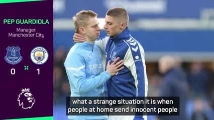 Guardiola thanks fans for 'lovely gesture' of solidarity with Ukraine