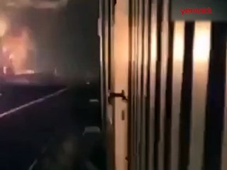 Rusya petrol deposunu vurdu: Dehşet verici görüntüler!