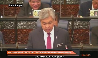 Persempadanan semula SPR: 14 cadangan diutamakan ahli Parlimen