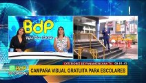 Realizan campaña visual gratuita para escolares en exteriores de Panamericana TV