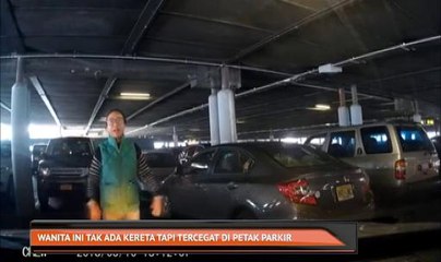Wanita ini tak ada kereta tapi tercegat di petak parkir