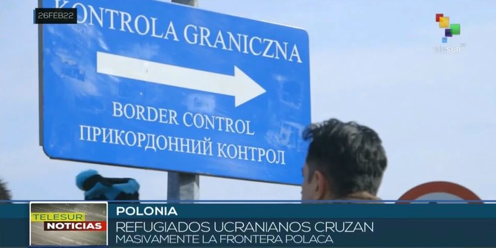 Miles de refugiados ucranianos cruzan frontera hacia Polonia
