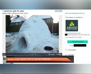 Rumah igloo dibuka untuk jualan di Burton