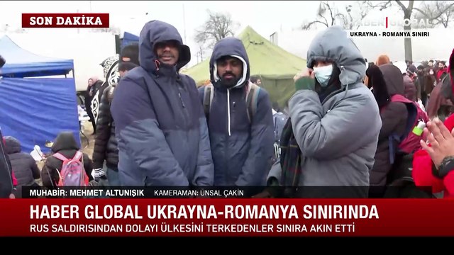 Haber Global Ukrayna- Romanya sınırında! Savaştan kaçan Ukraynalıların bekleyişi kamerada...