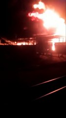 شاهد: أوكرانيا تنشر شريط فيديو لما تصفه بقصف روسي لمستودع نفط بالقرب من قاعدة فاسيلكيف الجوية