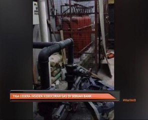 Tiga cedera insiden kebocoran gas di sebuah bank