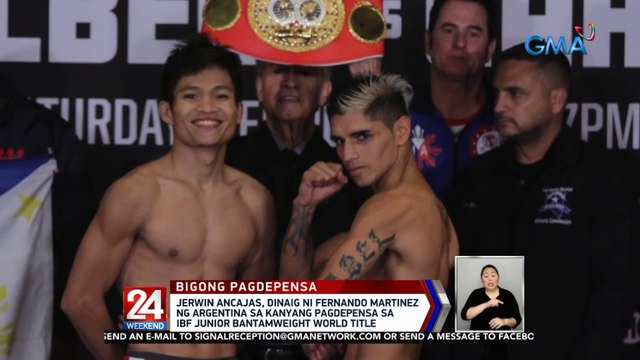 Jerwin Ancajas, dinaig ni Fernando Martinez ng Argentina sa kanyang pagdepensa sa IBF Junior Bantamweight World Title | 24 Oras
