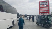 Ukrayna'daki Türk vatandaşlarının tahliyesi için Türkiye'den onlarca otobüs yola çıktı