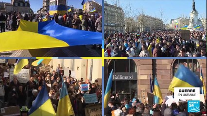 Guerre en Ukraine : des manifestations contre l'invasion russe organisées dans plusieurs villes de France