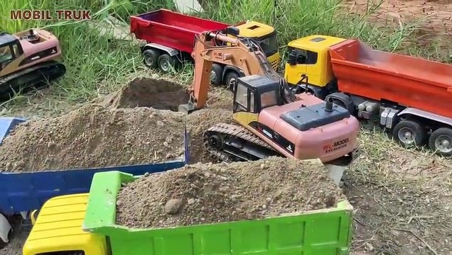 MOBIL TRUK ISUZU GIGA NMR MUATAN PASIR OLENG, MOBIL MOBILAN REMOT RC MINIATUR