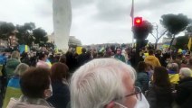 Manifestación en Madrid en apoyo al pueblo ucraniano