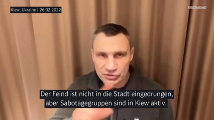 Vitali Klitschko  über "Saboteure" in Kiew