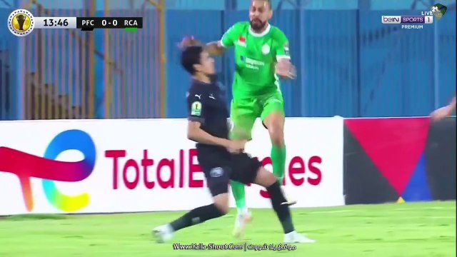 الشوط الاول مباراة بيراميدز والرجاء الرياضي 0-0 ذهاب نصف نهائي كاس الكاف 2021